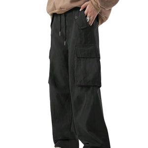 Men’s Black Oversized Cargo Pants